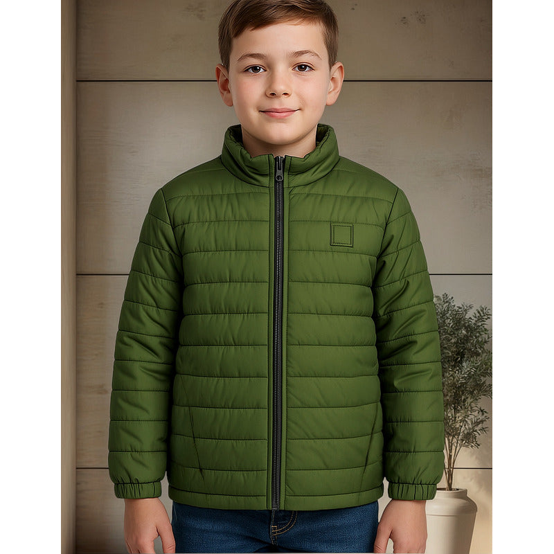 Chamarra Para Niño Jumgle Mod. 6479 Marca Mayoral® Verde Musgo 12 Lisa
