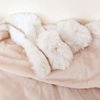 Frazada Gante Beige Suave Decoración 90x150cm Vianney® Liso Blanco