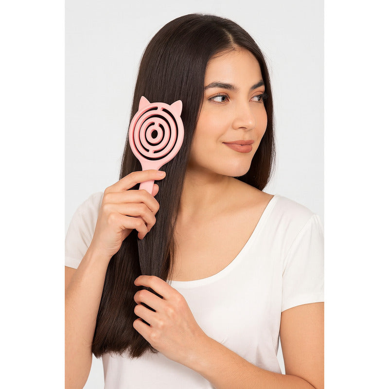 Cepillo Hueco Anti Enredos Cabello Grueso Y Delgado Flori®