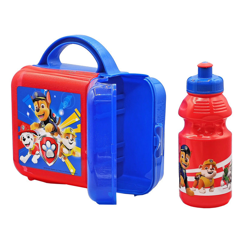 Lonchera Infantil De Plástico Con Botella Diseños Varios