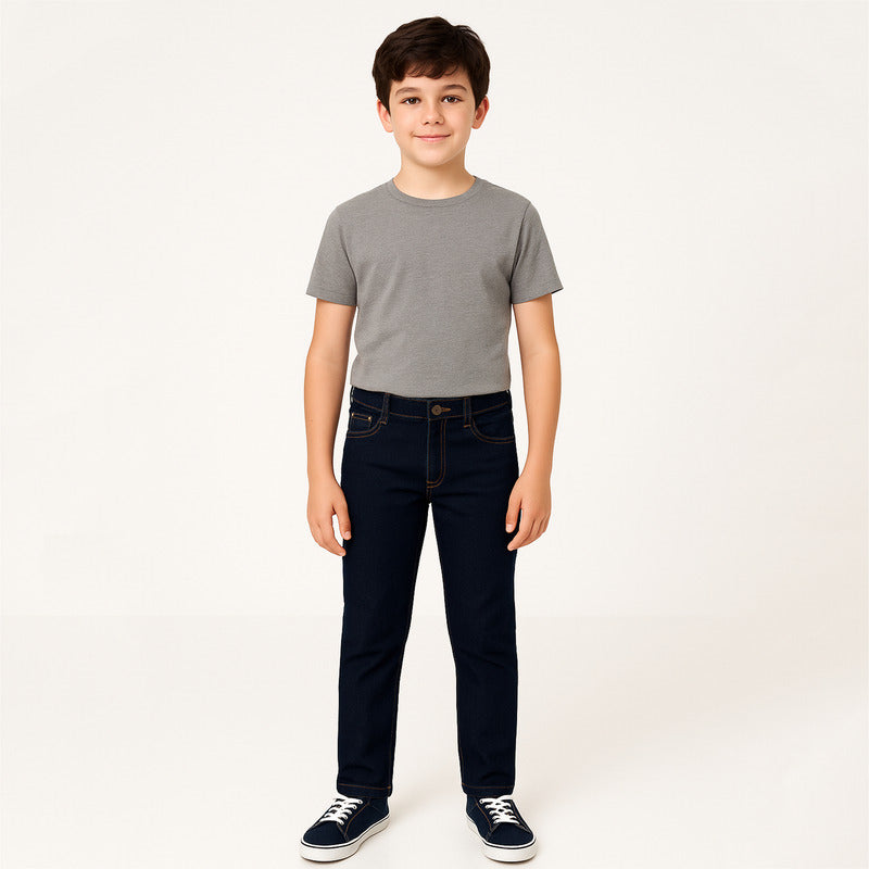 Pantalón Casual Para Niño Mod.7532 Dark Marca Mayoral® Dark Indigo Liso 14 Años