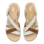 Sandalia Casual Para Mujer Mod.100238 Marca Flexi® Multicolor Liso 24.5 Mx