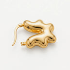 Aretes Para Mujer Diseño Mariposa Abstracta Dorado