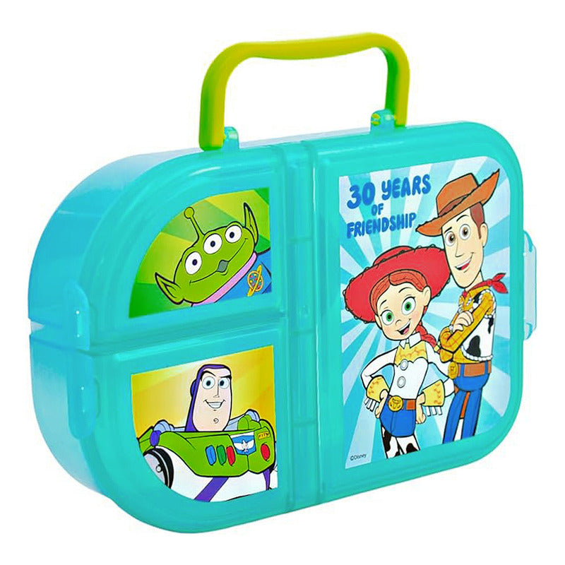 Lonchera Escolar Infantil 3 Divisiones Diseños Animados