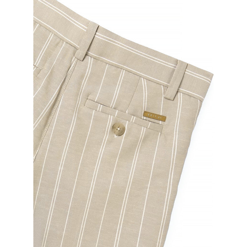 Bermuda Para Niño Mod.6279 Marca Mayoral® Beige Rayas 18