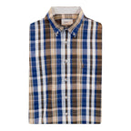 Camisa Manga Larga Para Hombre Mod.71078 Marca Jause® Chocolate Geométrico Ch