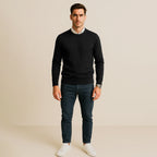 Suéter Para Hombre Básico De Punto Fino E55301 Marca Bobois®