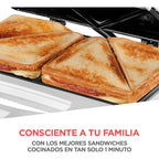 Sandwichera 2 Panes Black And Decker Sm1000w Luz Indicadora Color Blanco
