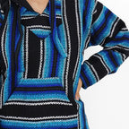 Suéter Poncho Canguro Artesanal Hoodie Acrilico Colores