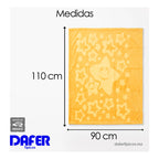 Cobertor Frazada Ligero Jacquard Cunero 90x110m Providencia® Amarillo Estrellitas