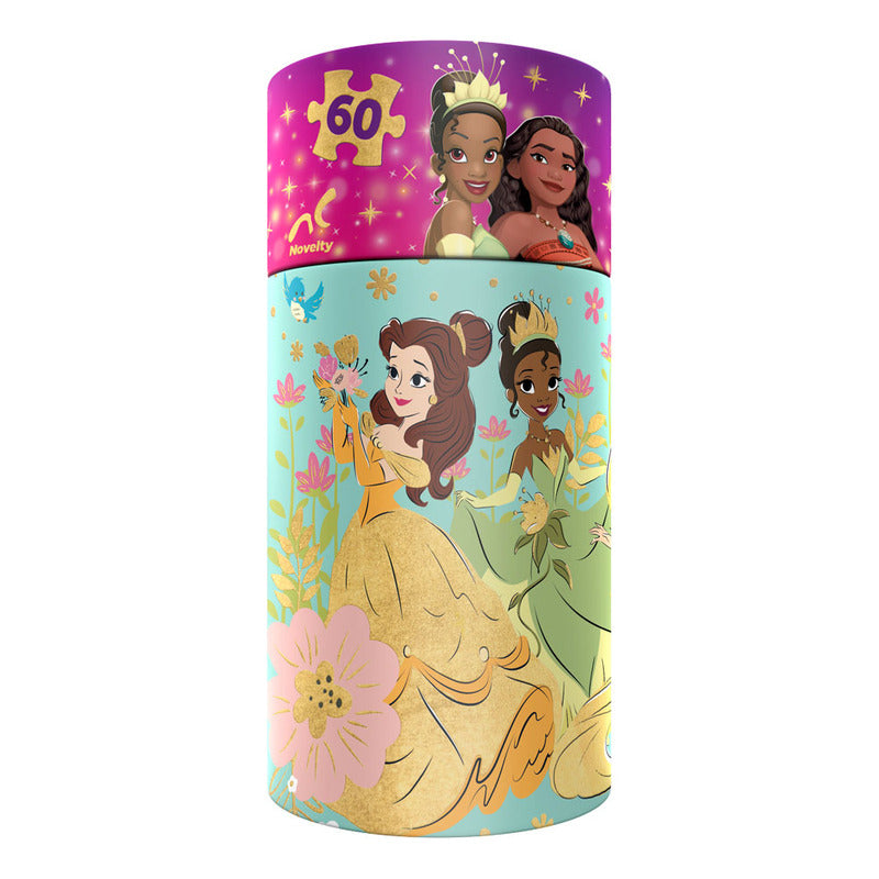Rompecabezas Novelty Urman Disney Princess Cilindro Con 60 Piezas
