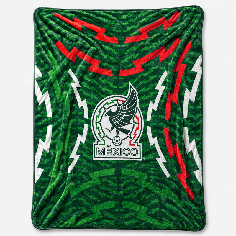 Cobertor Edredón De Borrega Matrimonial Providencia® Futbol Selección Mexicana 1 Kg Multicolor