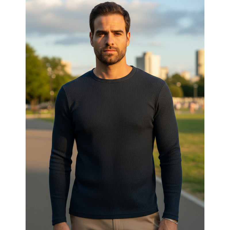 Playera De Hombre Casual Mod. A35306 Marca Bobois®