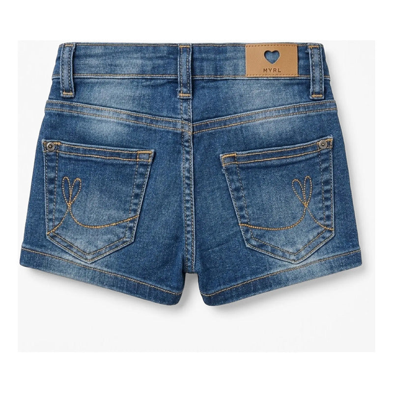 Short De Mezclilla Cintura Ajustable Para Niña 236 Mayoral® Medio Lisa 5 Años