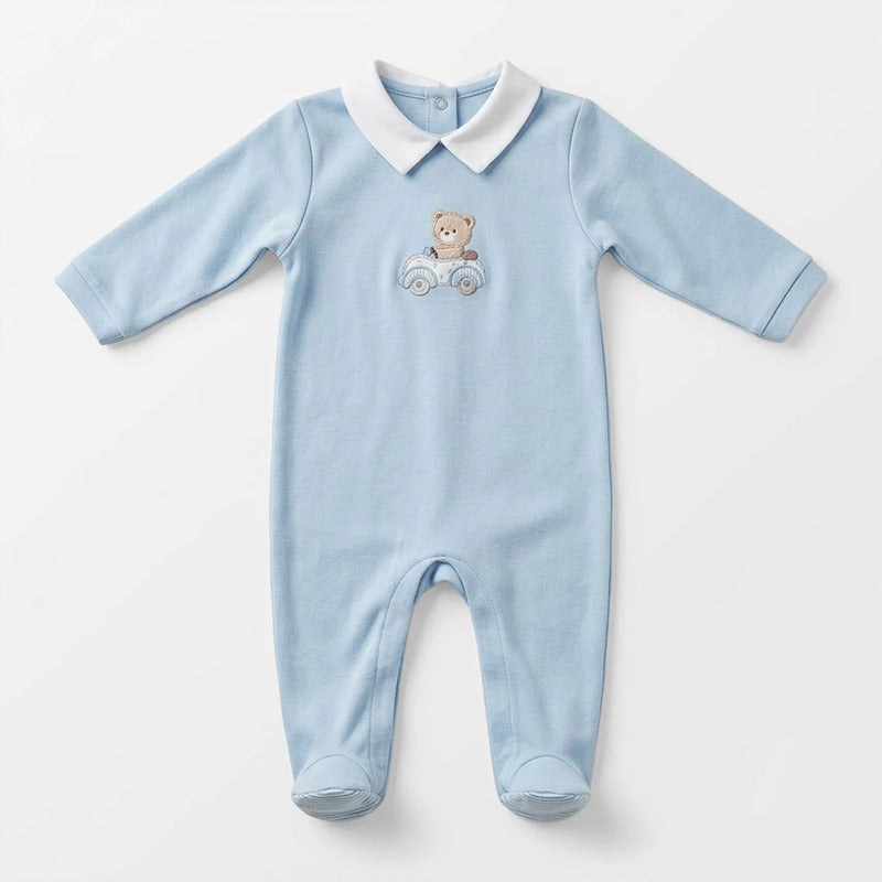 Mameluco Ligero Para Bebé Mod.1716 Marca Mayoral® Celeste 6-9 Meses Lisa