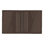 Tarjetero Doble De Piel Mod. Textura Marca Giron® Marrón Oscuro Textura