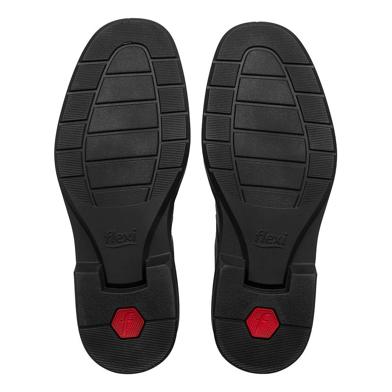 Zapato Casual Confort Para Hombre Mod.419602 Marca Flexi® Negro Lisa 25,5 Mx