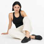 Mocasín Casual Con Comfort Twist Mujer 140601 Marca Flexi® Negro Lisa 23,5 Mx