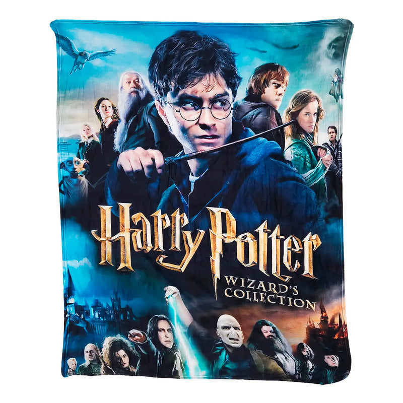 Cobertor Ligero Super Suave Matrimonial Diseños Providencia® Harry Potter Reliquias De La Muerte 850 G Multicolor