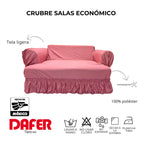 Cubresalas Económico Liso 3 Plazas Faldón Ajustable