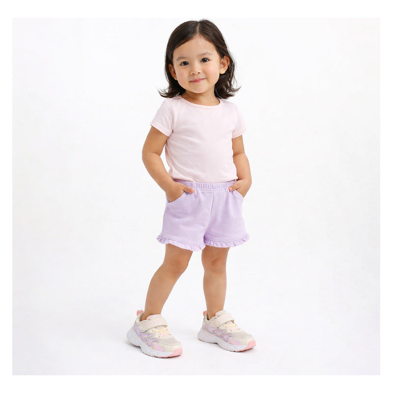 Tenis Casual Para Niña Mod.203200l Marca Coqueta Y Audaz® Beige Lisa 17 Mx