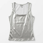 Blusa Efecto Metálico Brillante Mod.194-23 London Fashion® Plateado Metalico M