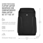 Victorinox Mochila Altmont Professional Fliptop Para Laptop Color Negro