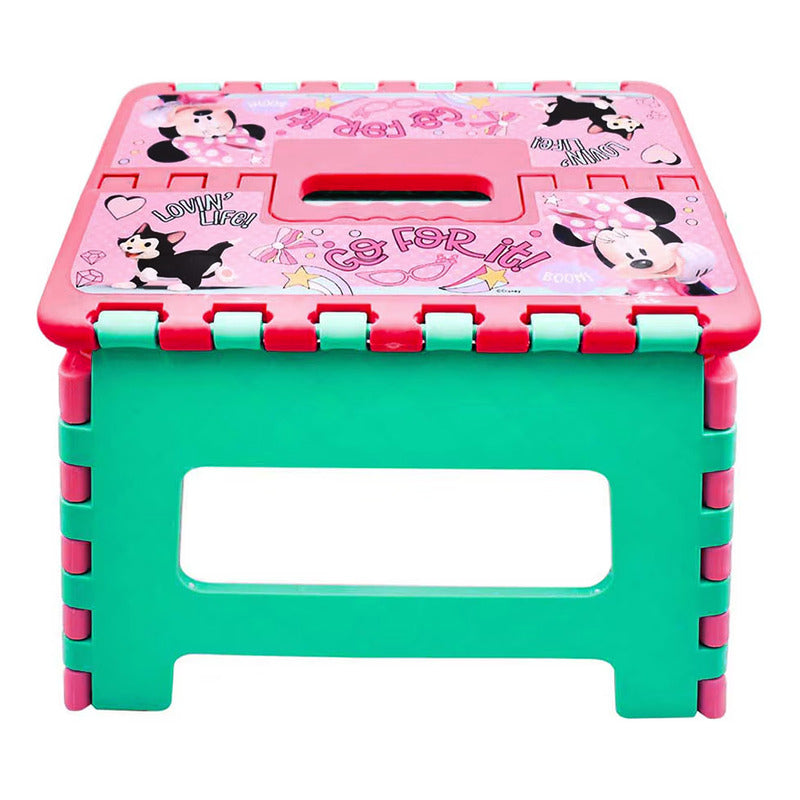 Banco Portátil Plegable Estampado Para Niños Marca Fun Kids® Liso Multicolor Rosa