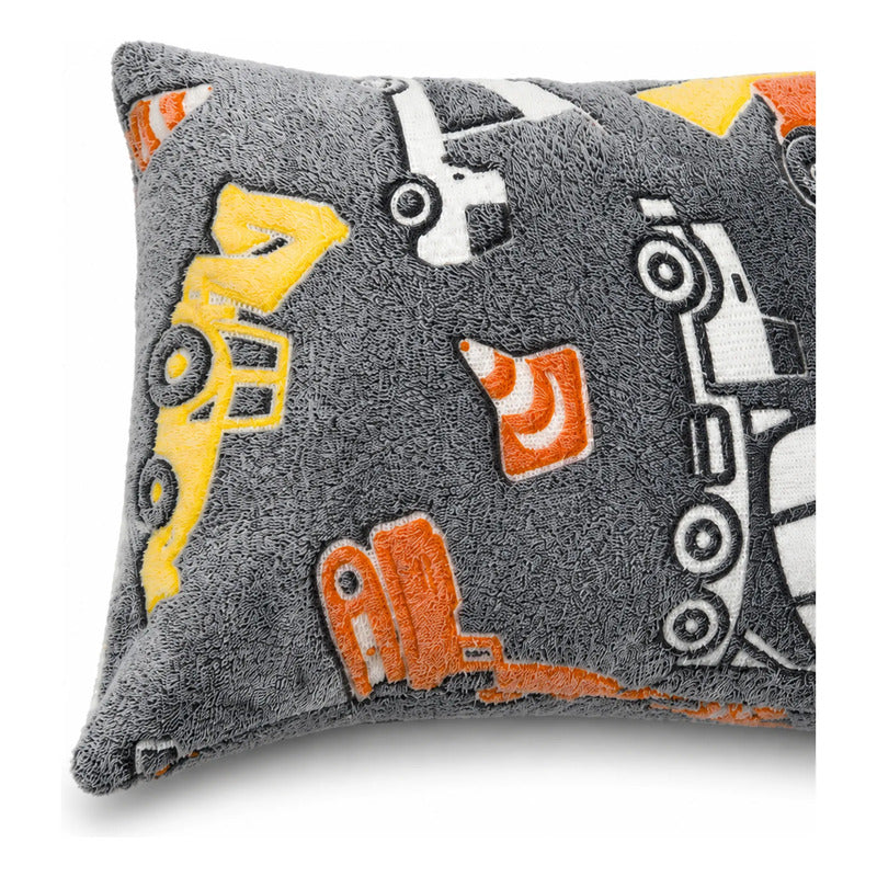 Almohada Infantil Pillow Suave Con Diseño Gris