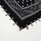 Paliacate Tradicional Multiusos Accesorio Unisex 55x55cm Negro Geométrico Unitalla