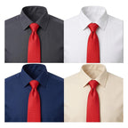 Corbata Elegante Para Hombre Eventos Y Negocios Marca Cotu® Rojo Texturizado 160 Cm