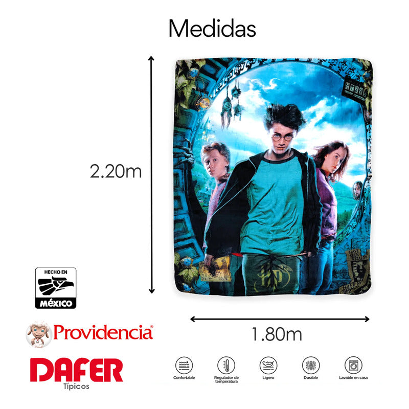 Cobertor Ligero Super Suave Matrimonial Diseños Providencia® Harry Potter El Prisionero De Azkaban 850 G Multicolor