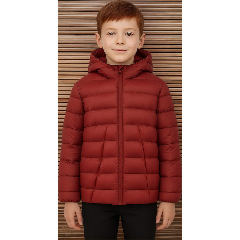 Chamarra Ultraligera Para Niño Mod.7456 Marca Mayoral® Terracota 12 Años Capitonado
