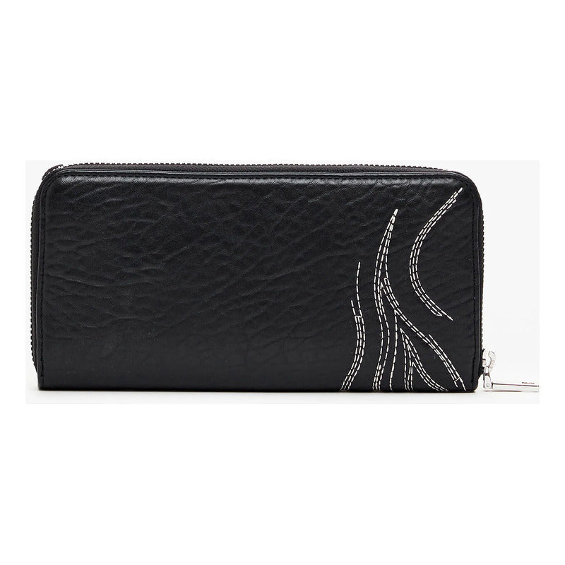Cartera Mediana Para Mujer 25sayp09/2000 Marca Desigual® Negro Liso