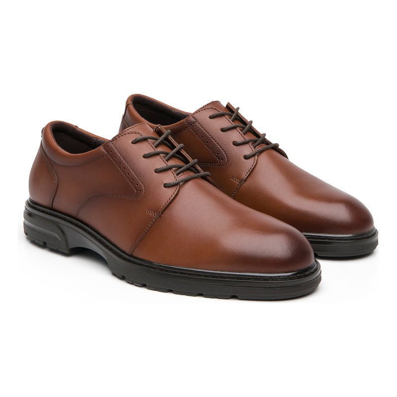 Zapato Semi Formal Para Caballero Mod.419501 Marca Flexi® Marrón Lisa 28 Mx