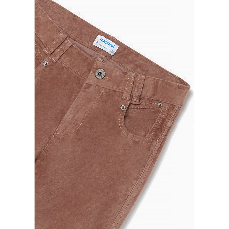 Pantalón De Pana Para Niña Mod.7589 Marca Mayoral® Coral Oscuro Liso 18