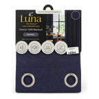 Set De Cortinas Blackout  Impermeables 1.37 X 2.13mts Luna® Azul