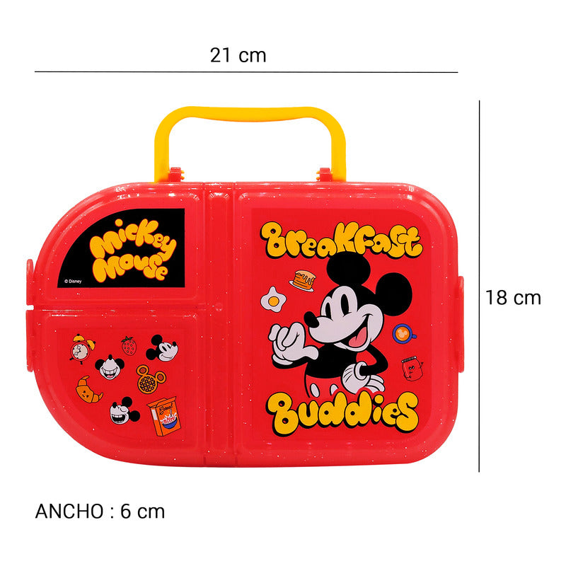 Lonchera Escolar Infantil 3 Divisiones Diseños Animados