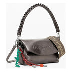 Bolso Para Mujer Mod. 25waxpaq/9225 Marca Desigual® Gris Metalizado Lisa Níquel