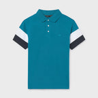 Playera Polo Para Niño Mod.6165 Marca Mayoral Nukutavake® Aqua 18 Años Lisa