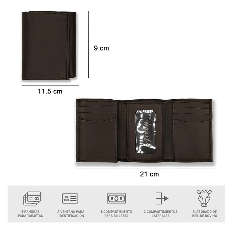 Cartera De Piel Para Hombre Mod.916 Marca Giron®