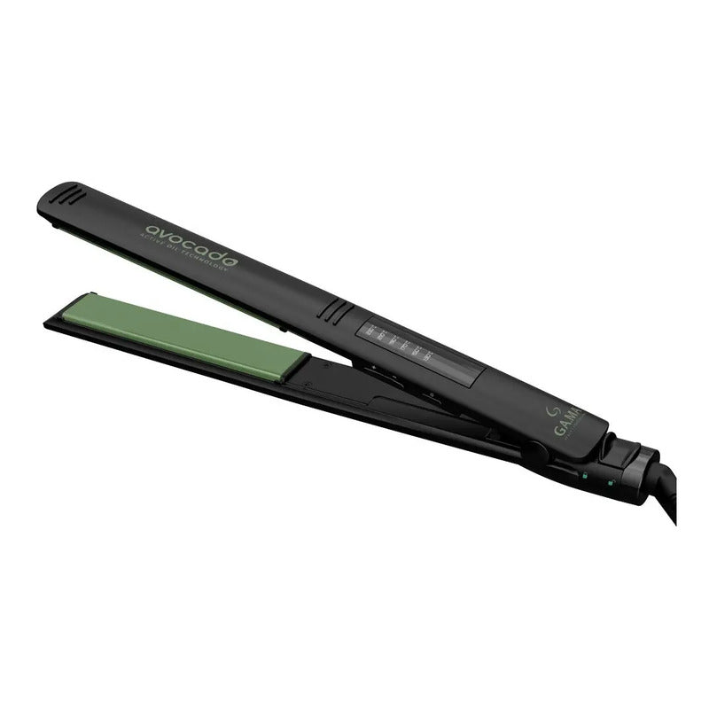 Plancha De Cabello Ga.ma Italy Essential Oils Elegance Avocado Led Negra Negro