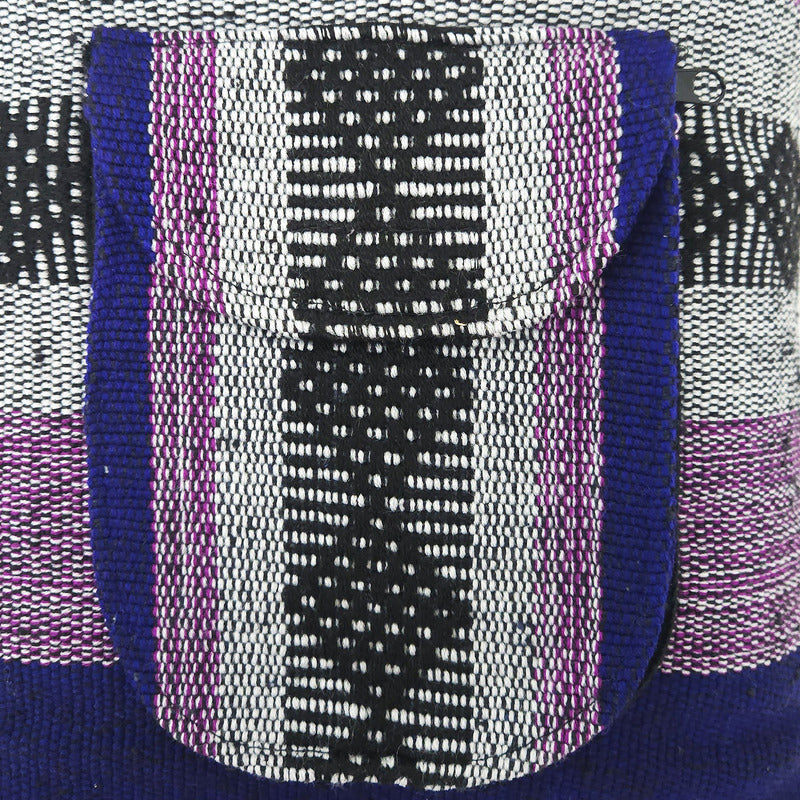 Mochila Artesanal Tejida Tipo Morral Con Bolsillo Frontal 10kg