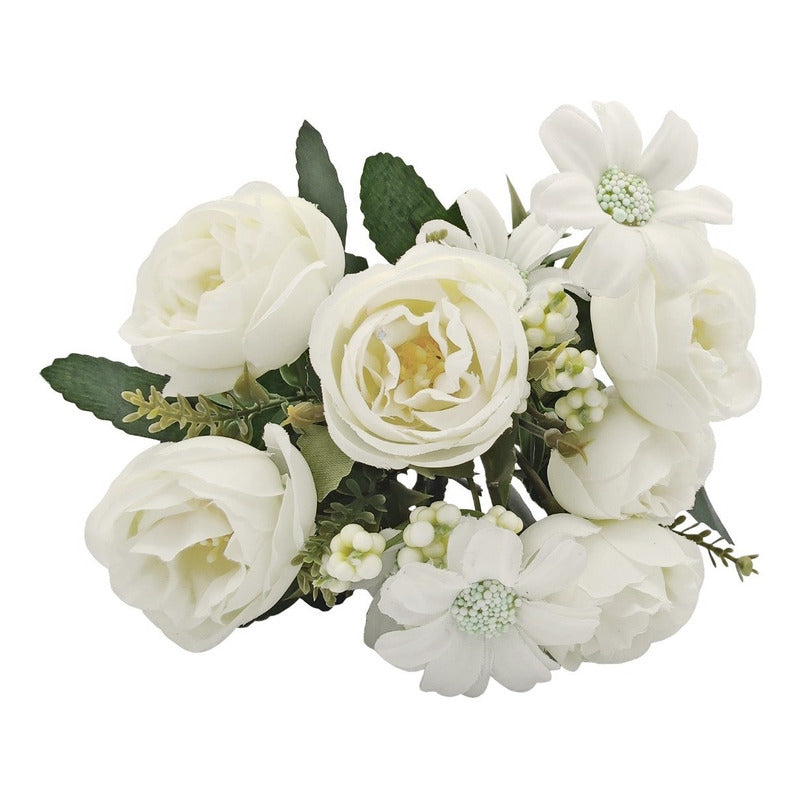 Ramo De Flores Peonias Artificiales Centro De Mesa.