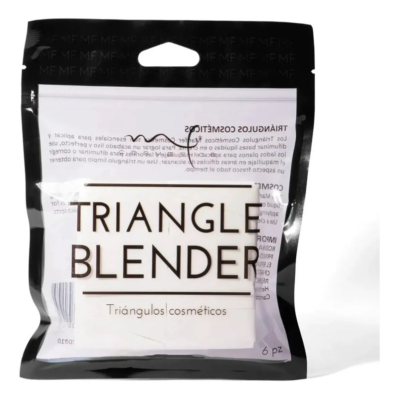 Esponjas Triangulares Para Maquillaje 6pz Marifer Cosmetics® Blanco Mini