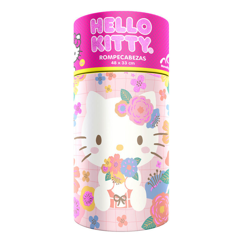 Rompecabezas Infantil Hello Kitty 60 Pzas Cilindro