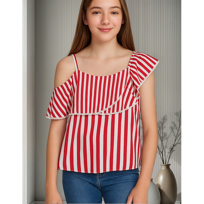 Blusa De Escote En Hombro Para Niña Mayoral® Mod.6168 Sandia