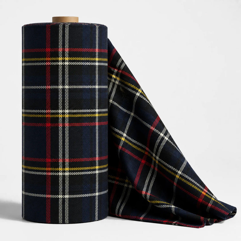 Rollo De Tela Escocesa 50% Algodón 50mx1.5m Marca Dafer® Azul/multicolor Escosesa