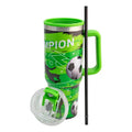 Termo Doble Pared Futbol 1.2l Con Rosca Y Asa Top Choice® Verde