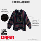 Suéter Poncho Canguro Artesanal Hoodie Acrilico Colores